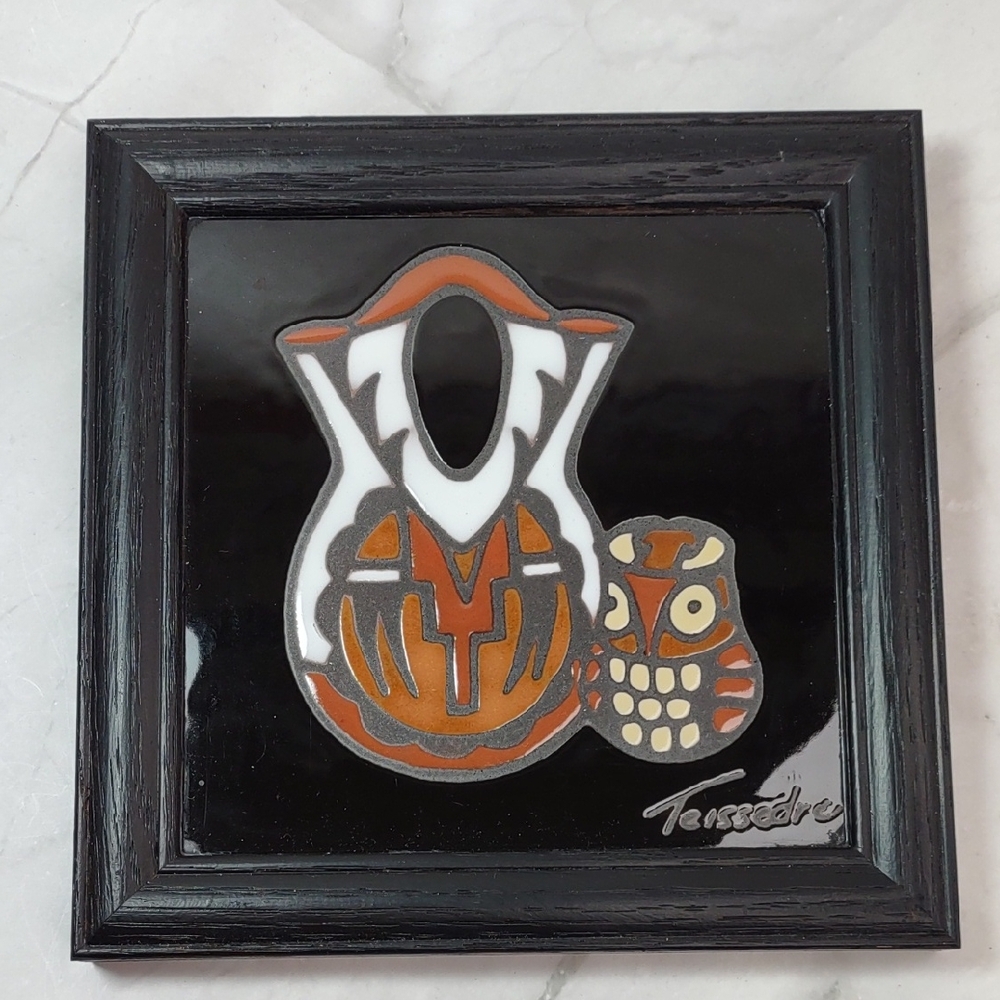 Cleo Teissedre "Wedding Vase" Ceramic Tile Trivet